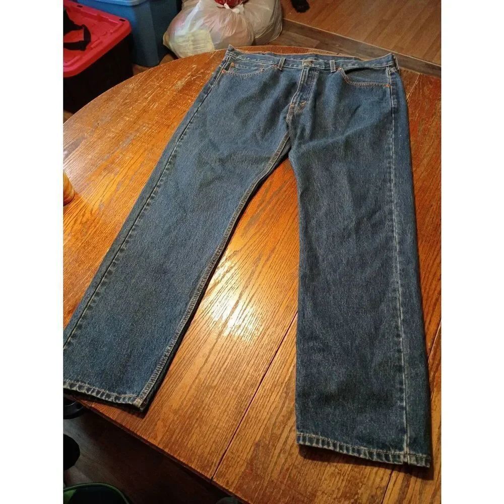 40x32 Levis 505 Mens Denim Blue Jeans Cotton Casual Pants